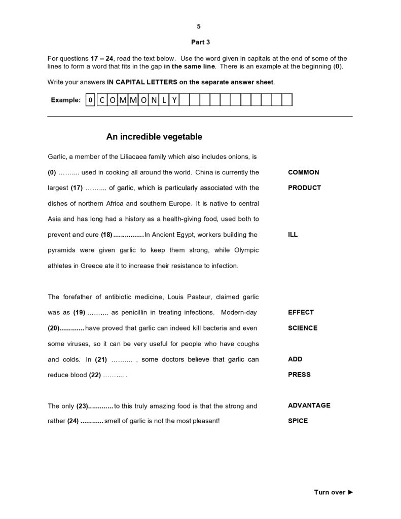 Subiect examen B2 First: Proba de Reading and Use of English