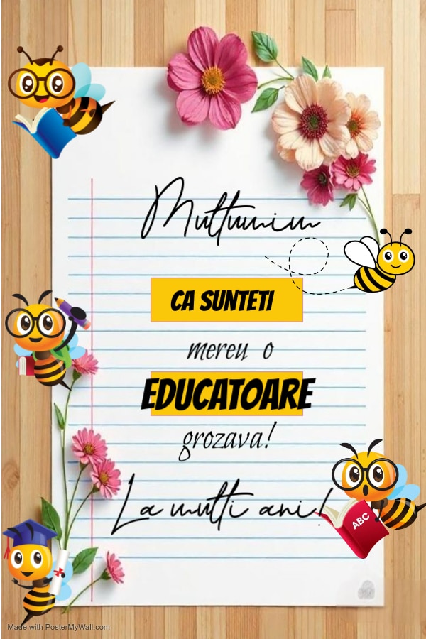 felicitare virtuala pentru educatoare de ziua invatatorului