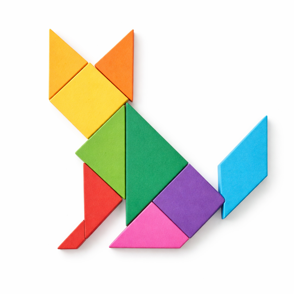 Vulpe din forme geometrice